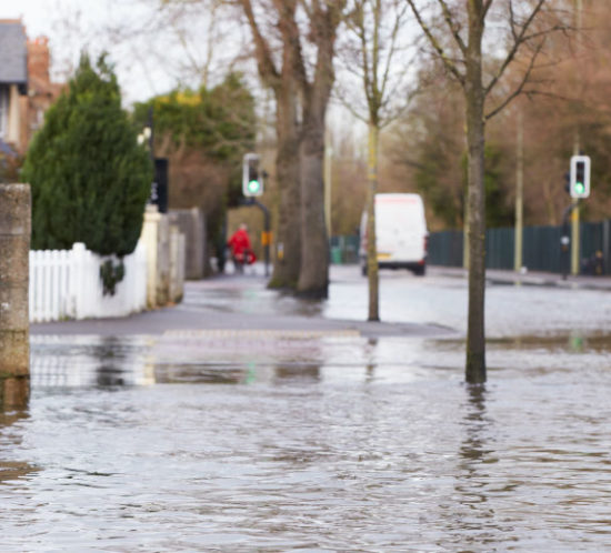 Flooded street